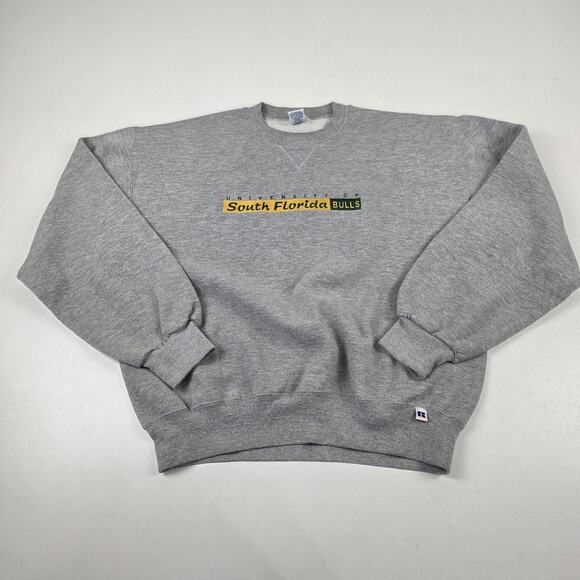 South Florida Bulls Sweatshirt Mens Large Gray NCAA Basketball Crewneck Pullover - Picture 1 of 12